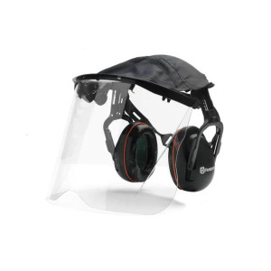 Ochronniki słuchu z osłoną twarzy z plexi