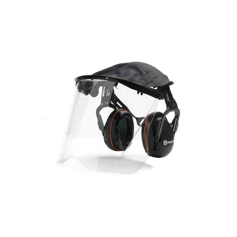 Ochronniki słuchu z osłoną twarzy z plexi